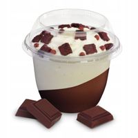 POJEMNIKI KUBKI PLASTIKOWE NA LODY DESERY OWOCE 200ml + WIECZKO 50szt