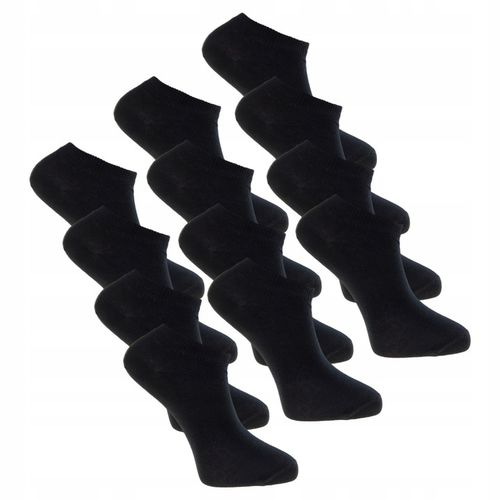12x Niskie Skarpetki Męskie Stopki Skarpety Bawełniane Czarne MORAJ 39-42 na Arena.pl
