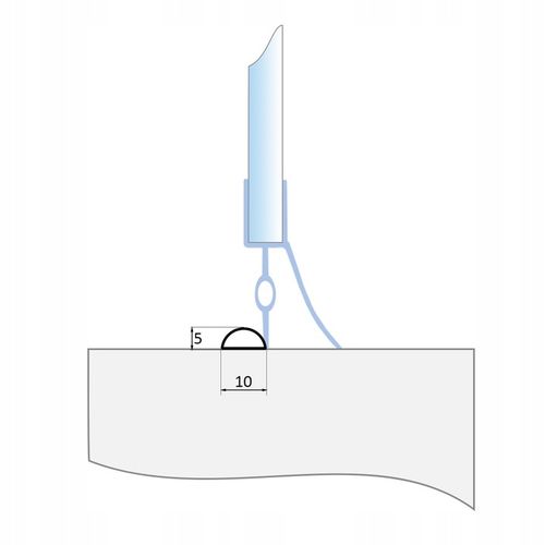 PRÓG AKRYLOWY DO KABINY PRYSZNICOWEJ 1M LISTWA PROGOWA 100cm | 10x5 mm na Arena.pl
