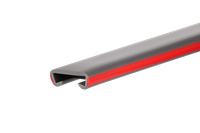 Listwa poręczowa PCV LUX, poręczówka 40x8mm ciemnoszary/czerwony 1 mb