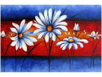 100 70CM OBRAZ PŁÓTNO POLNE KWIATY PŁÓTNO RAMA