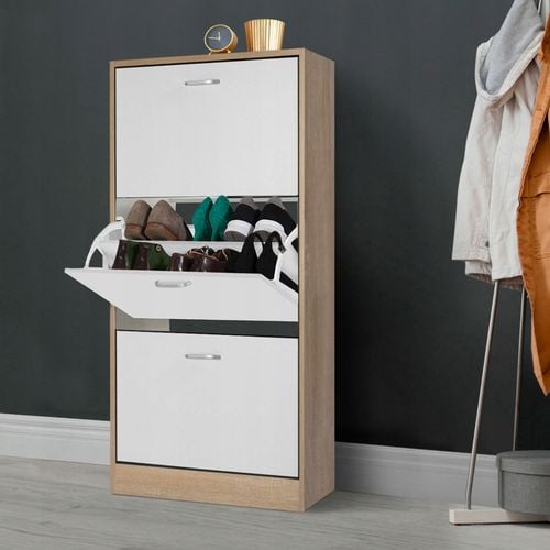 szafka na buty regał 3 komory obuwie komoda pojemna do przedpokoju regał na Arena.pl