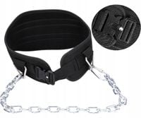 PAS OBCIĄŻENIOWY Z KLAMERKĄ I ŁAŃCUCHEM KULTURYSTYCZNY - DIP BELT