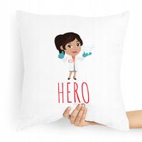 Poduszka Prezent Dla Najlepszego Dentysty Hero! Z Nadrukiem Ze Zdjęciem