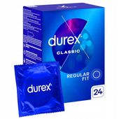 DUREX CLASSIC Prezerwatywy klasyczne 24 szt. nawilżane i dopasowane