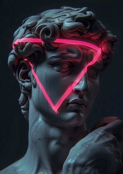 Plakat 64x90cm Neonowy Renesans zdjęcie 1