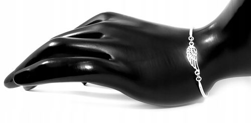 BRANSOLETKA SREBRNA CELEBRYTKA SKRZYDŁO ANIOŁA ZE SREBRA PRÓBY 925 B76 na Arena.pl