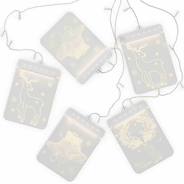 LEDPL/AH/REINDEERSMESS/RECT/SET/5PCS zdjęcie 1