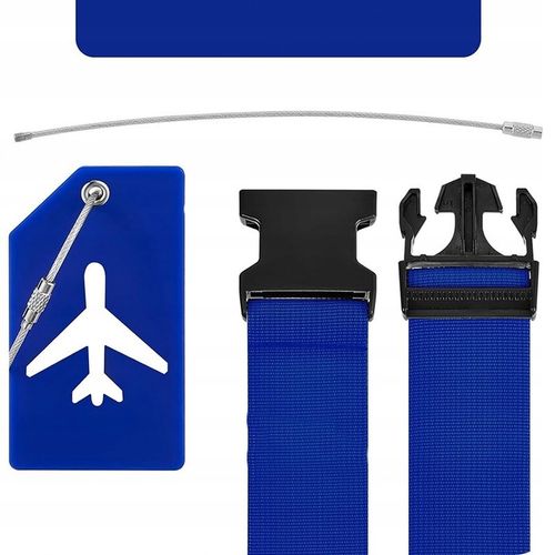 PAS ZABEZPIECZAJĄCY DO WALIZKI SPINAJĄCY BAGAŻ (NIEBIESKI) PASY DO na Arena.pl