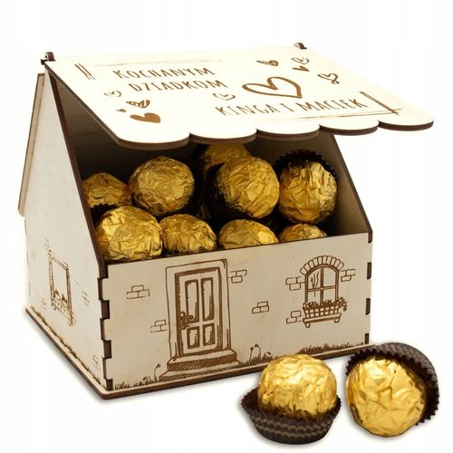 SŁODKA CHATKA PREZENT DLA NA DZIEŃ BABCI I DZIADKA domek na cukierki GRAWER na Arena.pl