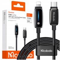 mcdodo ładowarka kabel usb-c do iphone lightning szybkie ładowanie 1m led