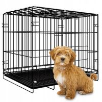 KOJEC DLA MAŁEGO PSA KOTA KRÓLIKA KLATKA METAL SKŁADANA 50 x 35 x 42 CM