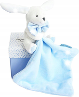 DOUDOU ET COMPAGNIE KRÓLIK PRZYTULANKA KOCYK BŁĘKITNY W PUDEŁKU BABY SHOWER