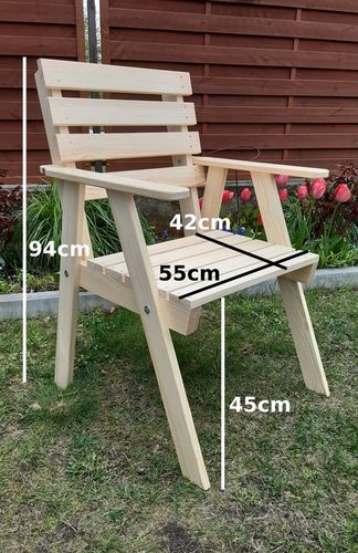 Fotel ogrodowy drewniany na Arena.pl