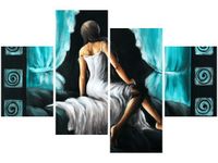 OBRAZ KOBIETA TURKUSIE