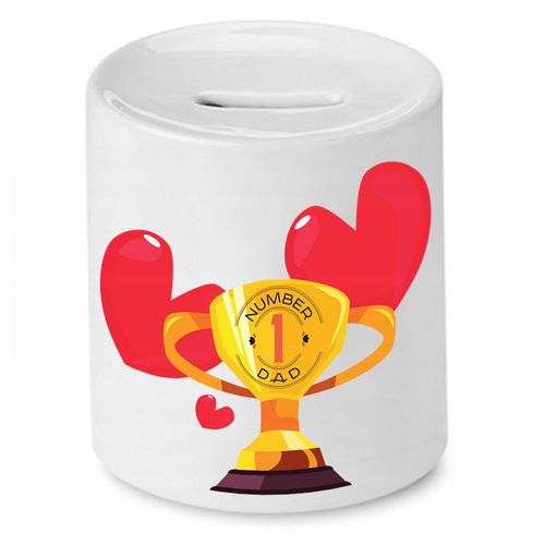 Skarbonka Dla Taty Number One Dad Prezent Z Nadrukiem Ze Zdjęciem na Arena.pl