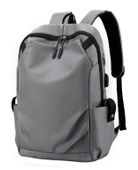 PLECAK NA LAPTOPA USB PODRÓŻNY WODOODPORNY SZARY