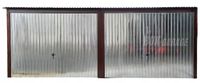 GARAŻ BLASZANY 6m x 6m pion - spad tył Brama uchylna - Ocynk BOX11 6x6