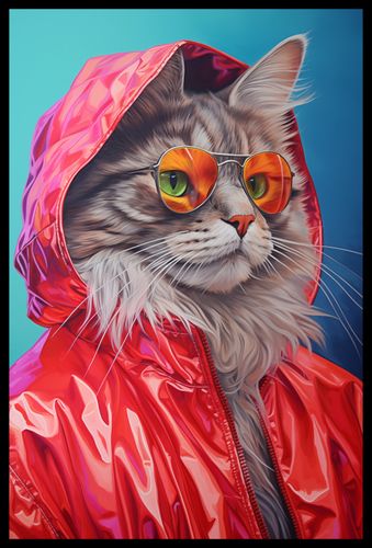 Plakat 40x60cm Kot w Stylu na Arena.pl