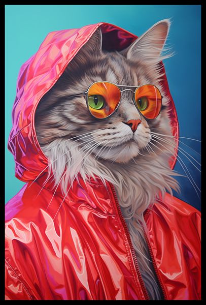 Plakat 40x60cm Kot w Stylu zdjęcie 2