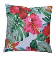 Poszewka poduszka bawełna monstera kwiat róż 40x40