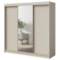 Szafa przesuwna z lustrem Fiore 3D1L 200 Kaszmir/Złoty