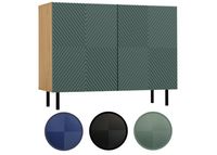 KOMODA KAMA 2 DRZWI KWADRAT - ARTISAN/ZIELEŃ