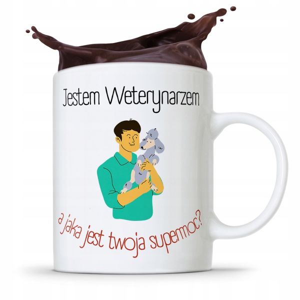 Kubek Dla Weterynarza Jestem Weterynarzem Prezent Z Nadrukiem Ze Zdjęciem zdjęcie 1