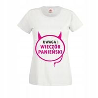 Koszulka T-SHIRT z napisem UWAGA wieczór panieński