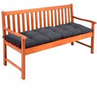 MATERAC PODUSZKA NA ŁAWKĘ ANTRACYT 145x45x8