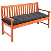 MATERAC PODUSZKA NA ŁAWKĘ ANTRACYT 145x45x8