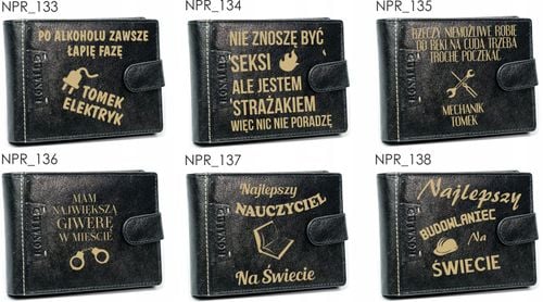 Portfel męski skóra z grawerem PREZENT dla brata na Arena.pl
