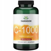 SWANSON WITAMINA C 1000mg Z DZIKĄ RÓŻĄ ODPORNOŚĆ Antyoksydant ZMĘCZENIE