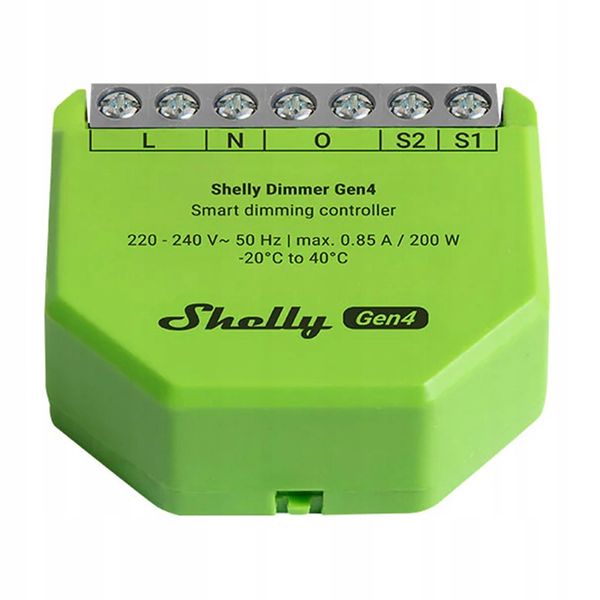 Shelly Dimmer Gen4 Ściemniasz Dimmer Wi-Fi Bluetooth Zigbee Matter zdjęcie 4