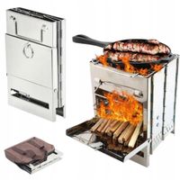 SKŁADANY PIECYK KUCHENKA TURYSTYCZNA KEMPING BIWAK GRILL + POKROWIEC