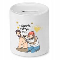 Dla Tatuażysty Prezent Skarbonka O Złotym Sercu Z Nadrukiem Ze Zdjęciem Z N