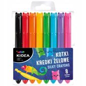 KREDKI ŻELOWE KOTKI 8 KOL. KIDEA 6899