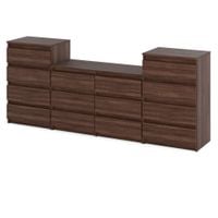 Komoda 14 Szuflad Stolik Rtv Pojemna Szafka Salon Sypialnia Meble Dąb Wenge