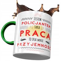 Kubek Zielony Policjanta Jestem Policjantem Z Nadrukiem Ze Zdjęciem