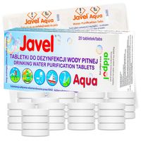 TABLETKI JAVEL AQUA DO UZDATNIANIA WODY PITNEJ 20szt. + GRATIS 20zt.