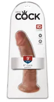 king cock model zakrzywiony przyssawka 24 cm ciemny pvc
