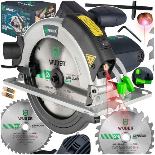 PIŁA TARCZOWA PRZECINARKA PILARKA RĘCZNA DO DREWNA Z LASEREM 2400 W na Arena.pl