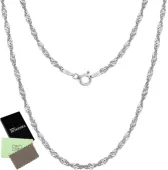 SREBRNY ŁAŃCUSZEK 50cm SINGAPUR damski dla Kobiety, łańcuszek srebro 925