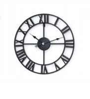 2 x Zegar ścienny metalowy VINTAGE Shabby LOFT czarny