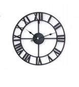 2 x Zegar ścienny metalowy VINTAGE Shabby LOFT czarny