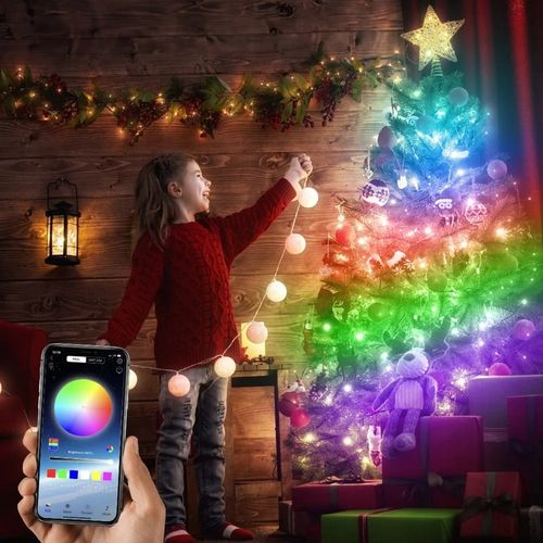 LAMPKI CHOINKOWE 100 LED WIFI SMART TUYA 10M MULTI KOLOR PILOT APLIKACJA na Arena.pl