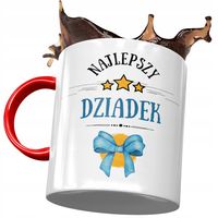 Kubek Czerwony Dla Dziadka Dzień Dziadka Prezent Z Nadrukiem Ze Zdjęciem