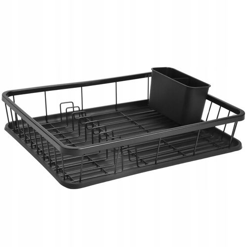 OCIEKACZ DUŻA SUSZARKA do NACZYŃ STOJĄCA na SZTUĆCE KUBEK TALERZE CZARNY na Arena.pl