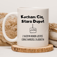 CHAMSKI KUBEK BEZ CENZURY | ŚMIESZNY PREZENT | DO PRACY BIURA DOMU | 330 ml