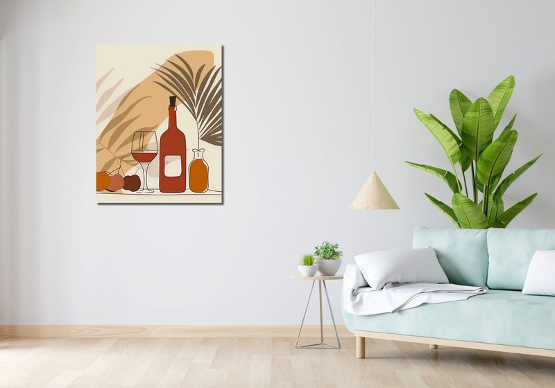 Obraz 70x90cm Winko przy Palmach zdjęcie 2